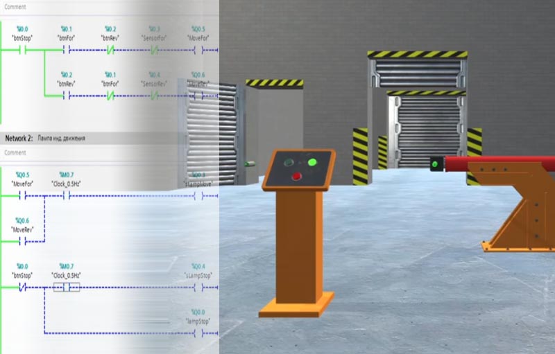 Симуляция ПЛК и 3D
