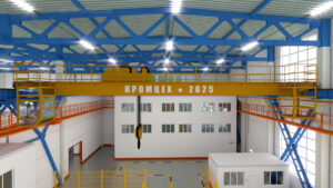 3d модель промышленного цеха Мостовой кран